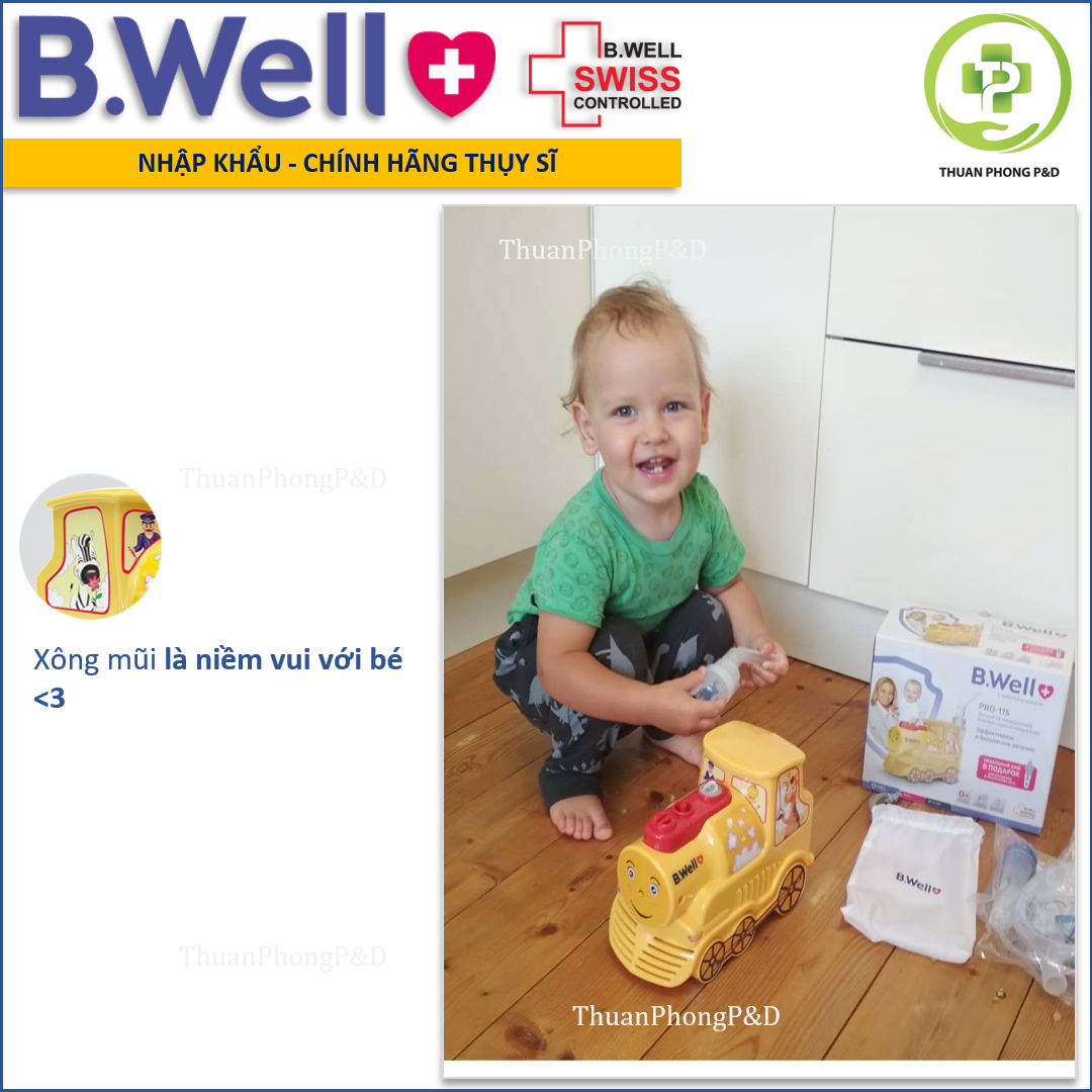 Máy xông mũi họng B.Well Swiss PRO-115- xuất xứ Thụy Sỹ- Freeship toàn quốc