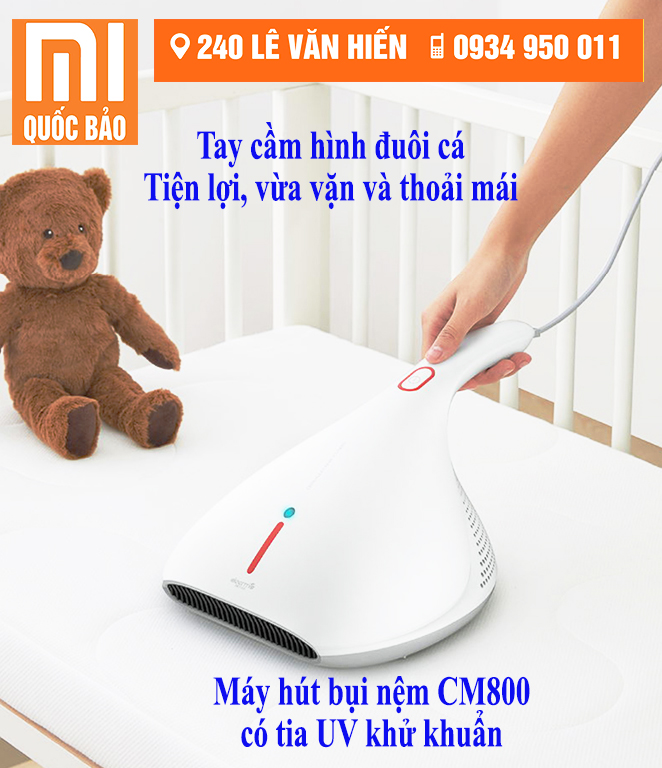 Máy Hút Bụi Khử Khuẩn Bằng Tia UV & Vệ Sinh Giường Nệm Cầm Tay Deerma DEM-CM800